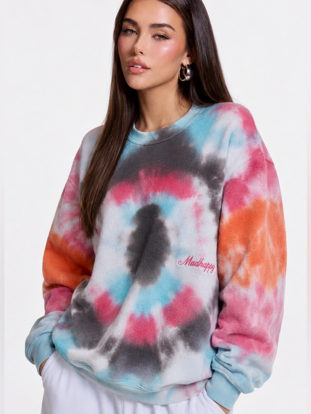 MADHAPPY Evil Eye Tie Dye UNISEX Sweatshirt - preowned by celebrity Madison Beer